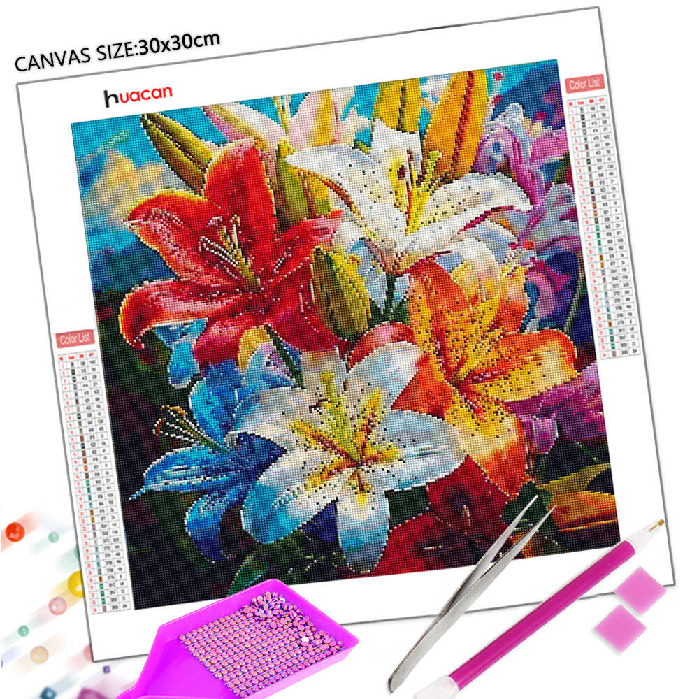 Huacan Modern Art Flower Diamo - đánh giá và giá Resin Art Wallpaper