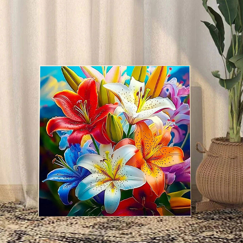 Huacan Modern Art Flower Diamo - đánh giá và giá Resin Art Wallpaper