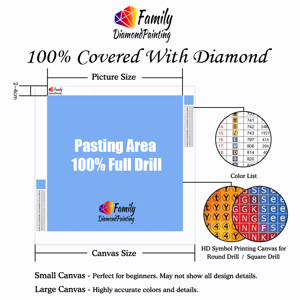 Diamond Painting Family Colorf - đánh giá và giá Resin Art Baby