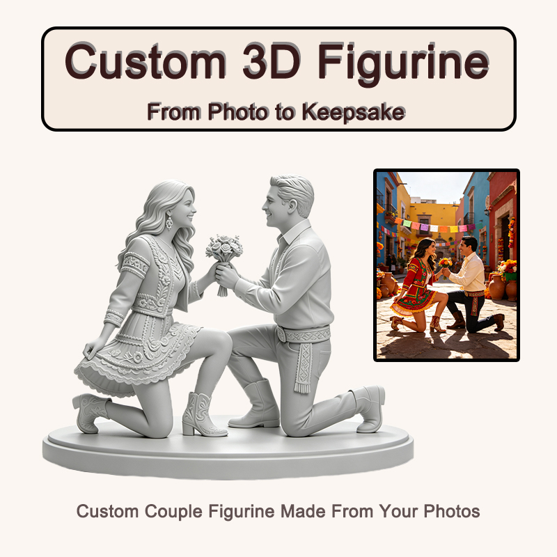 Custom 3D Printed Couple Figur - đánh giá và giá Resin Art Wedding Gift