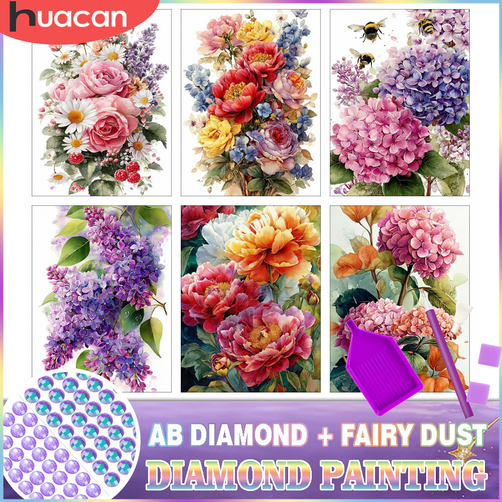 HUACAN Diamond Painting Kit Fl - đánh giá và giá Resin Art Rose